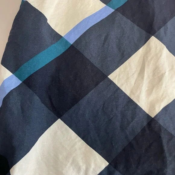 Ann Taylor Linen Blend LG Tank Top Plaid Boxy Coastal Lightweight Careerwear - Picture 16 of 16